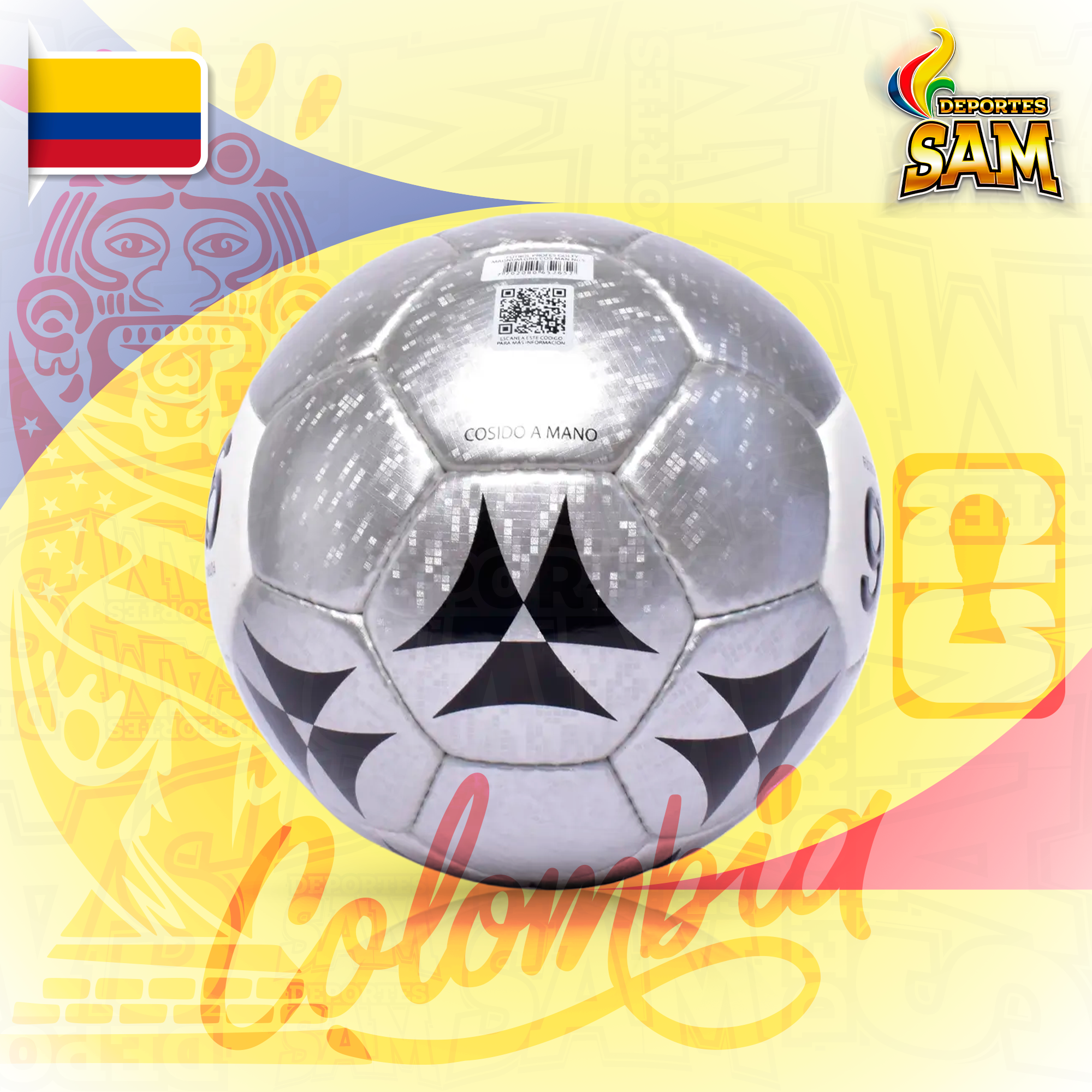 BALÓN FÚTBOL  5 MAGNUM GRIS PROFESIONAL GOLTY