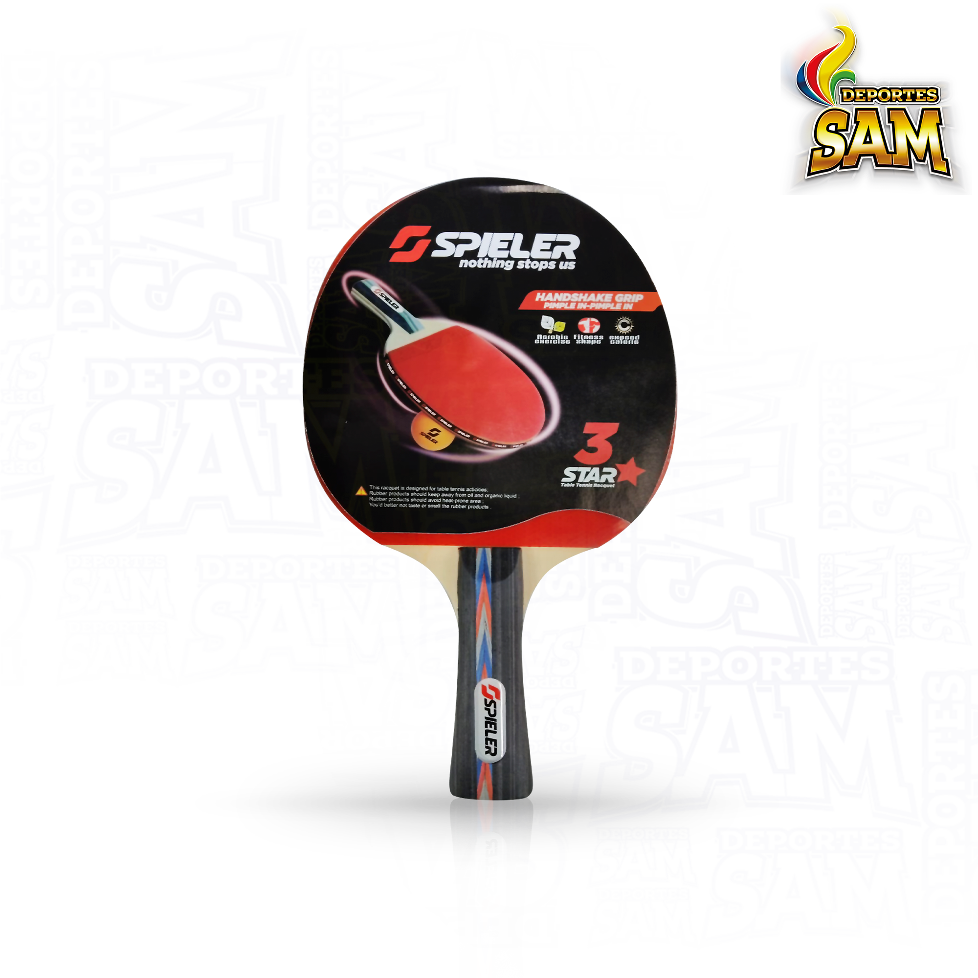 RAQUETA TENIS DE MESA SPIELER 3 ESTRELLAS