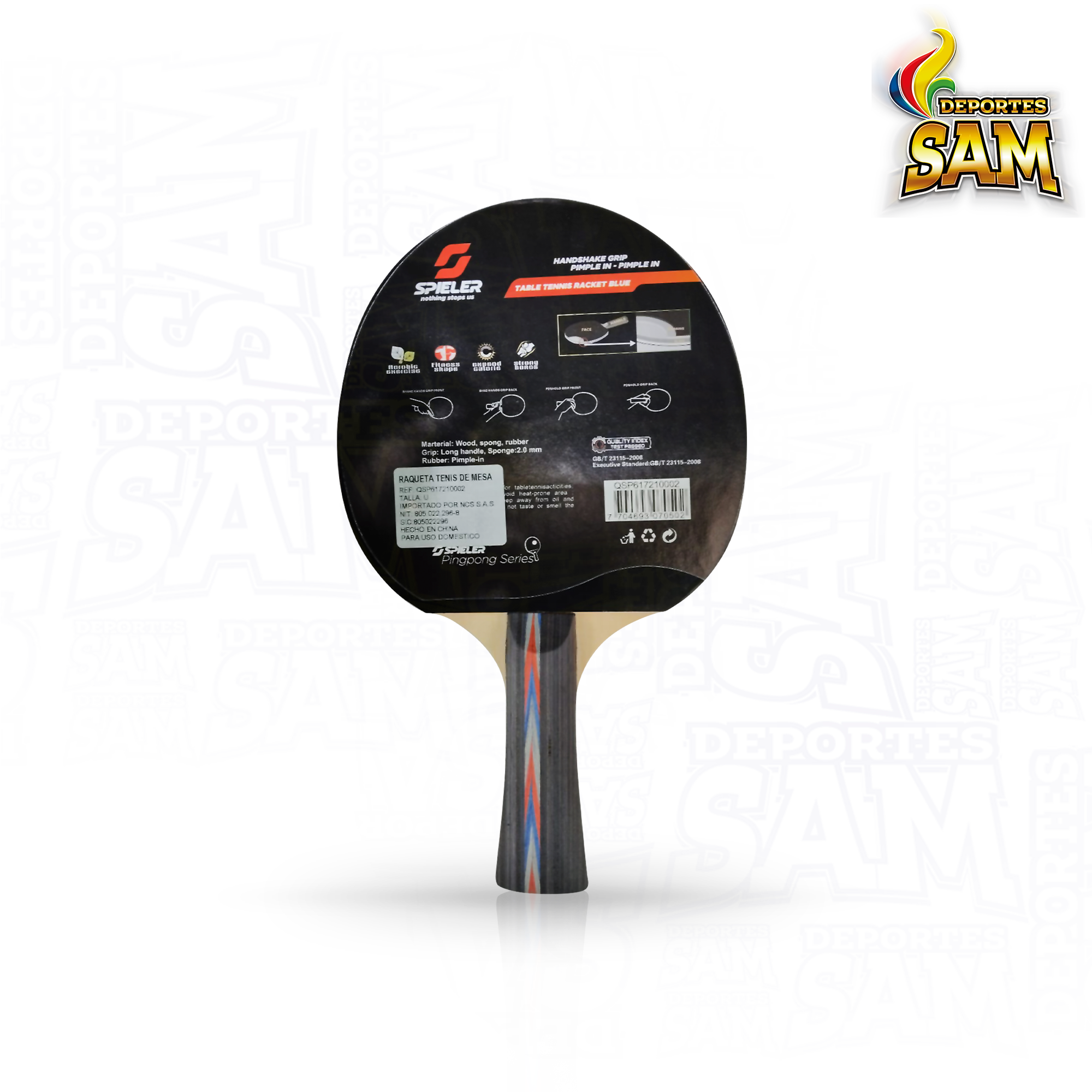 RAQUETA TENIS DE MESA SPIELER 3 ESTRELLAS