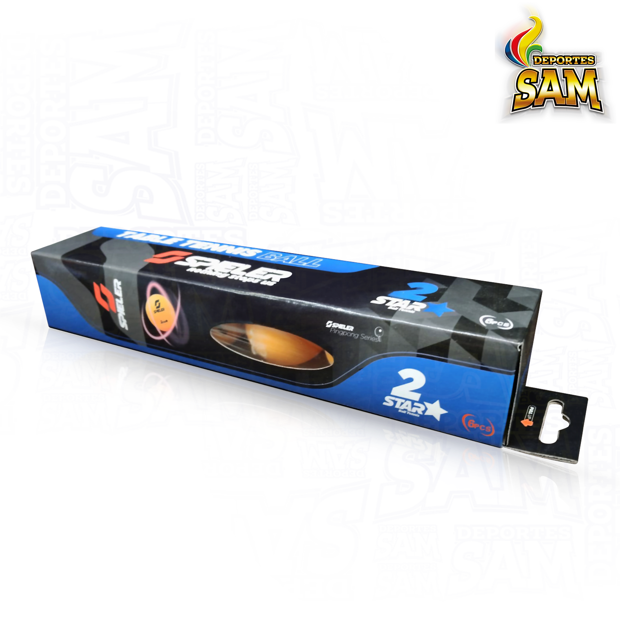 BOLA TENIS DE MESA SPIELER 2 ESTRELLAS X6
