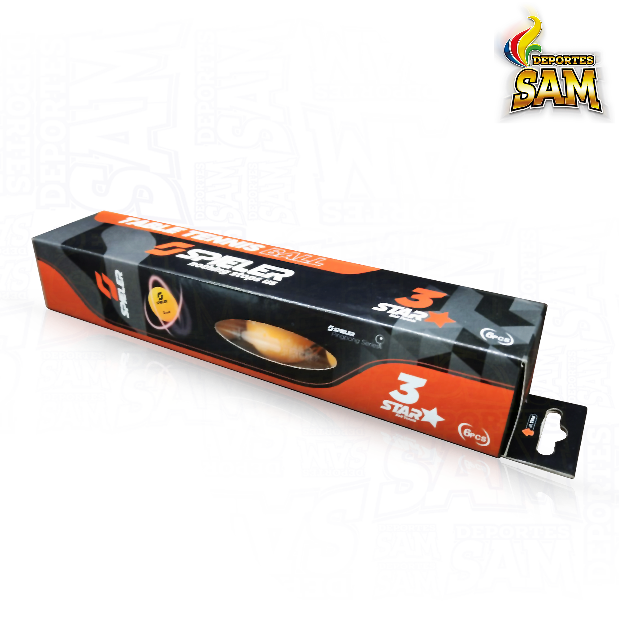 BOLA TENIS DE MESA SPIELER 3 ESTRELLAS X6