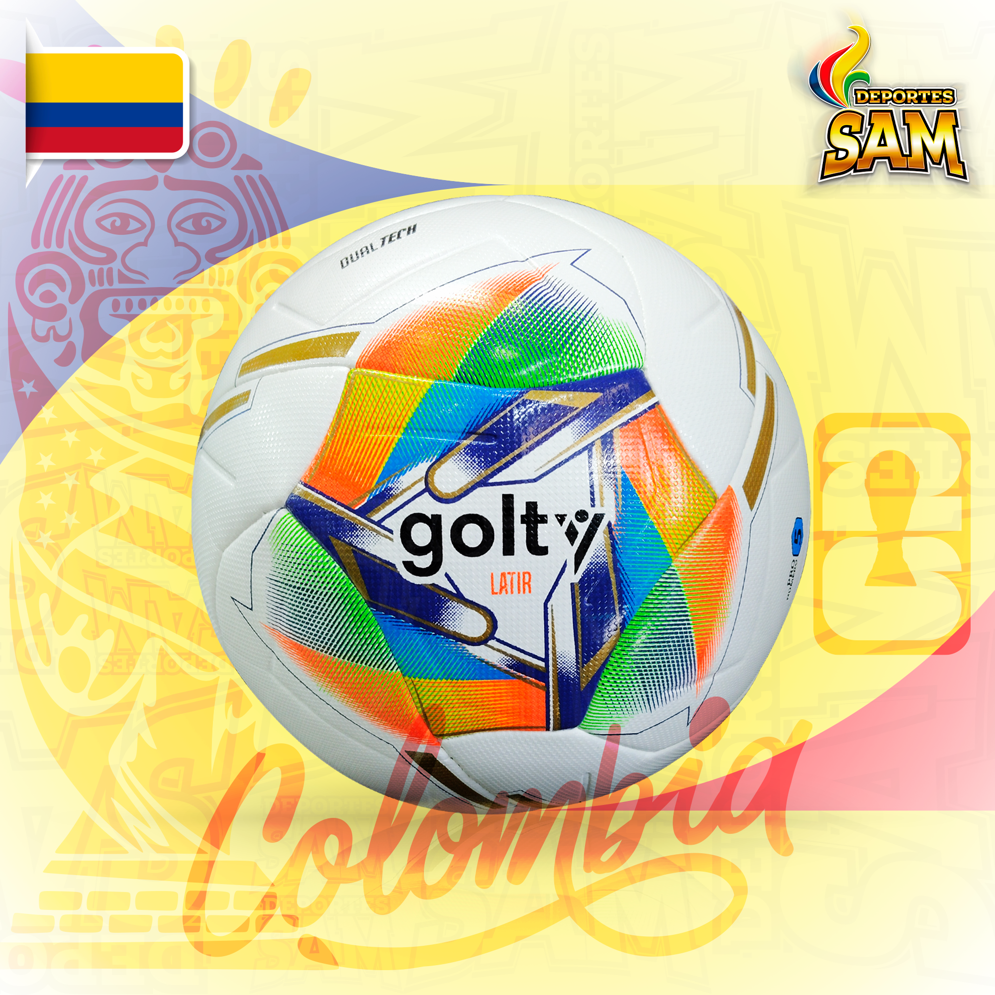 BALON GOLTY FUTBOL DUALTECH LATIR #5 COMPETICION