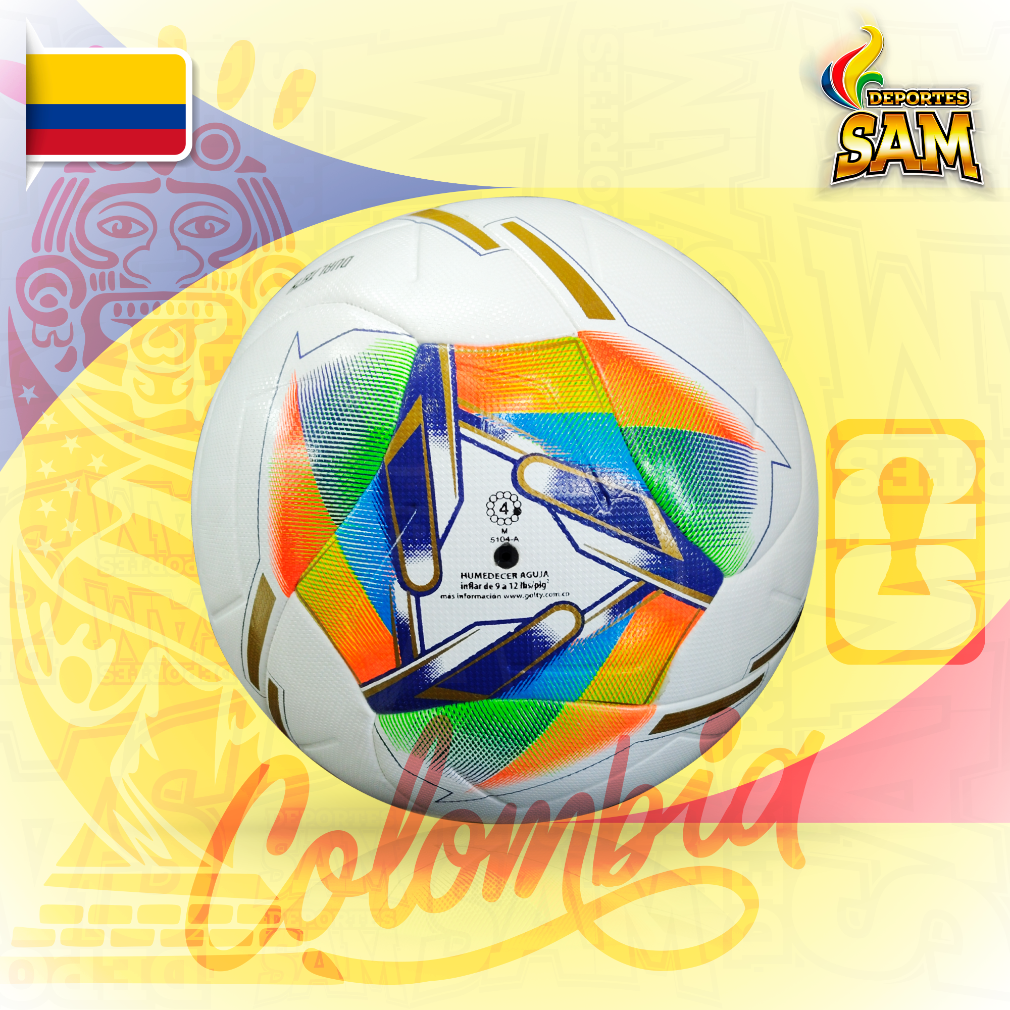 BALON GOLTY FUTBOL DUALTECH LATIR #5 COMPETICION