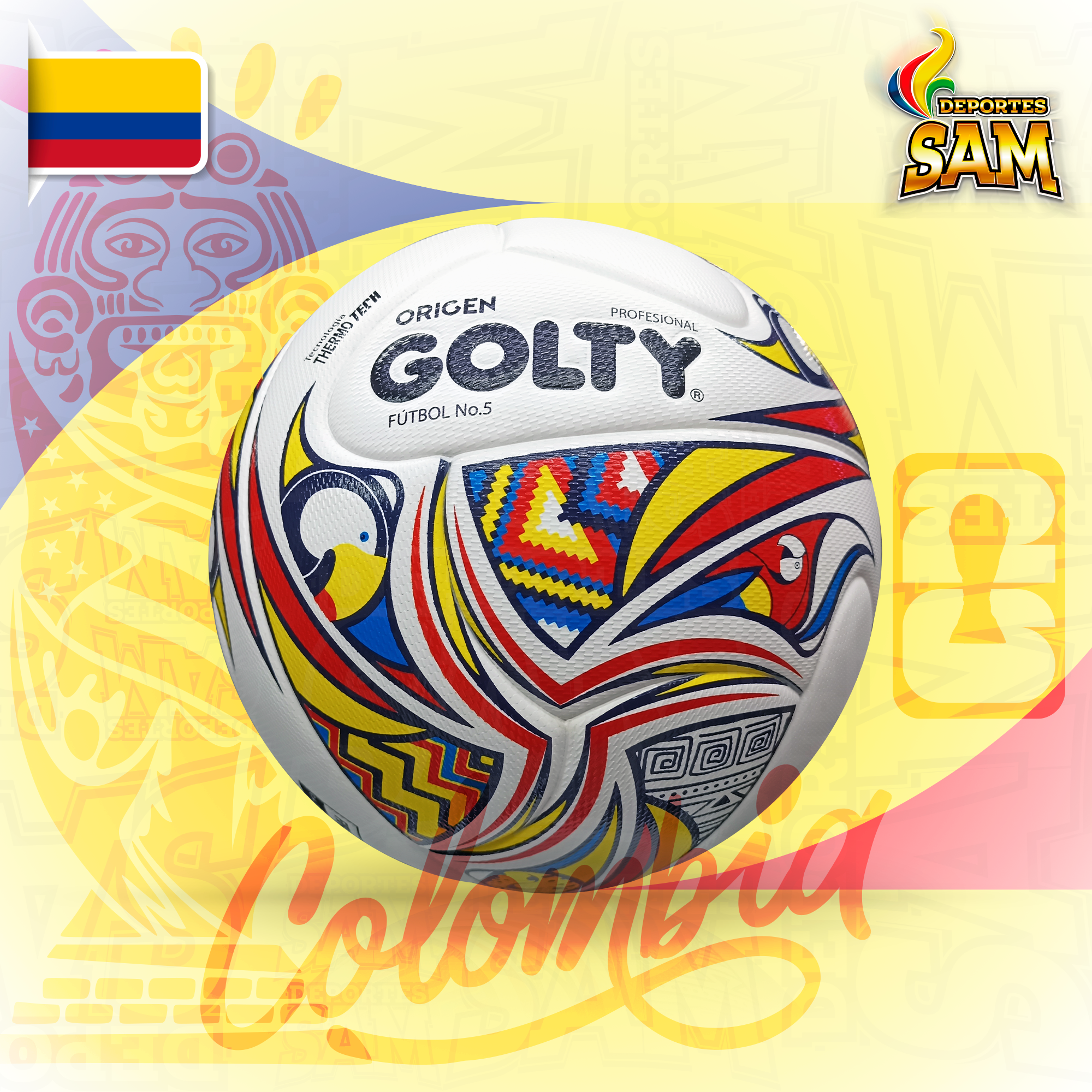 BALON FUTBOL PROFESIONAL GOLTY ORIGEN N.5