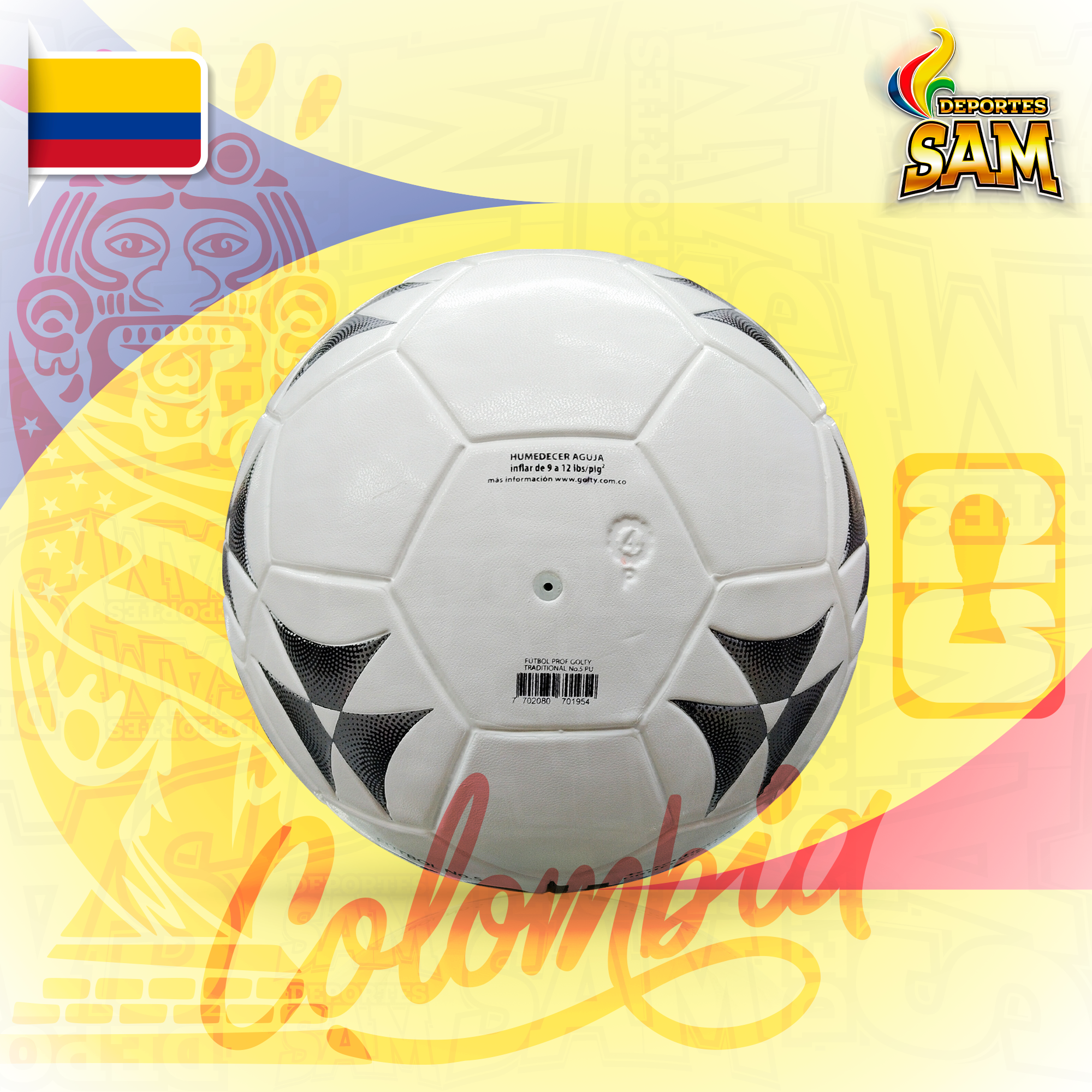 BALÓN FÚTBOL  4 TRADICIONAL CUERO PROFESIONAL GOLTY
