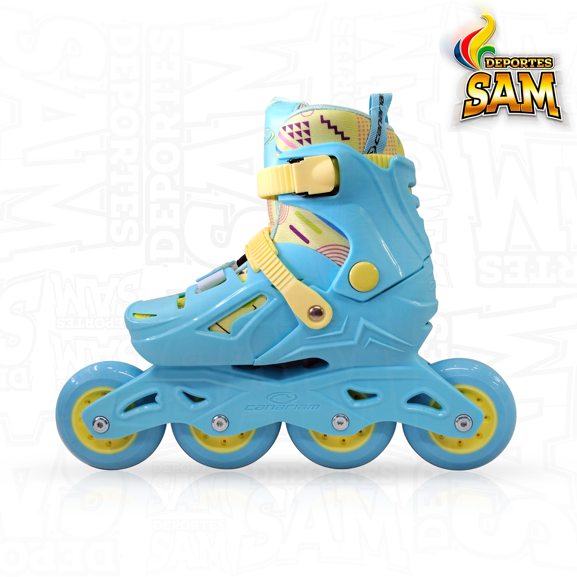 PATINES GUMMY AZUL CANARIAM