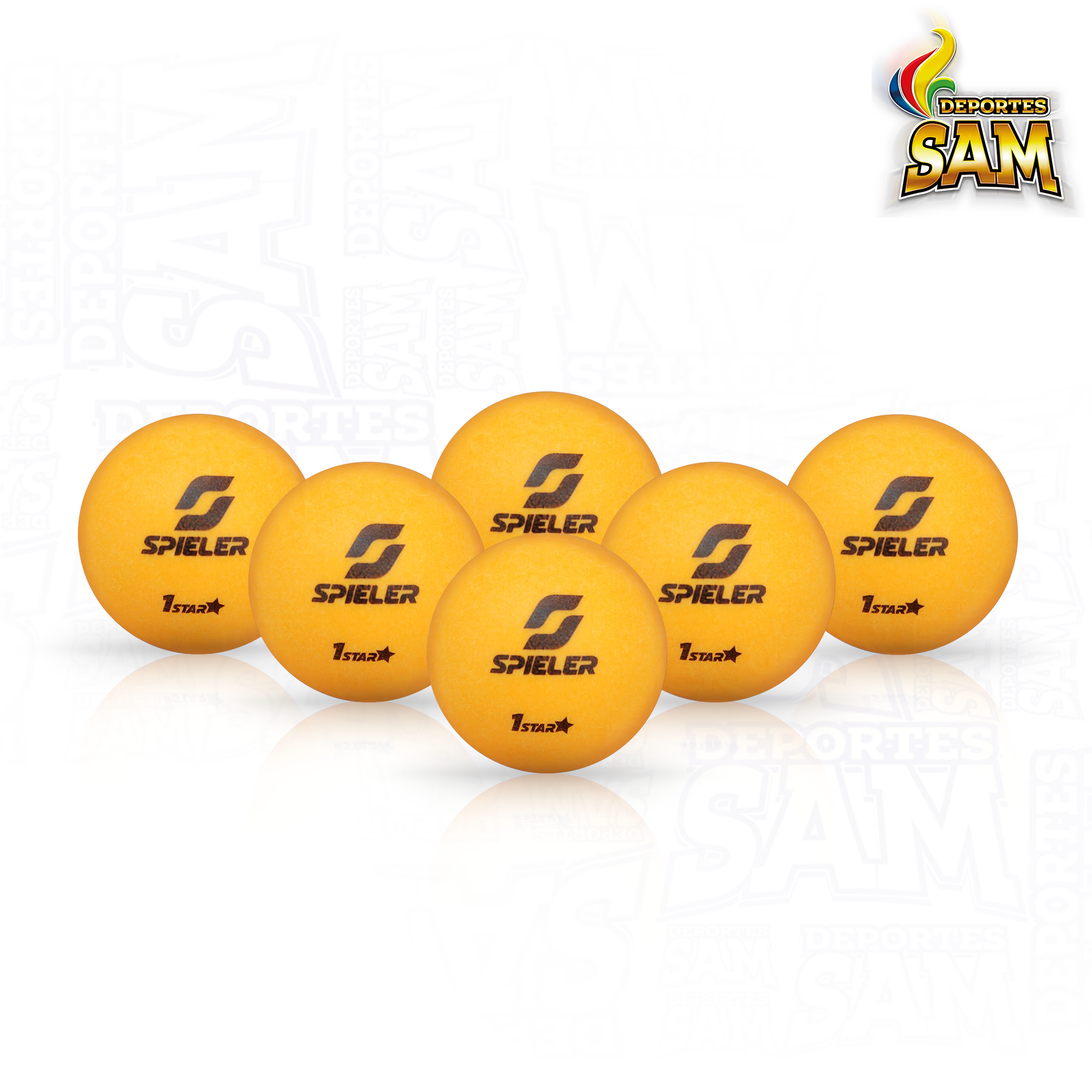 BOLA TENIS DE MESA SPIELER 1 ESTRELLA X 6