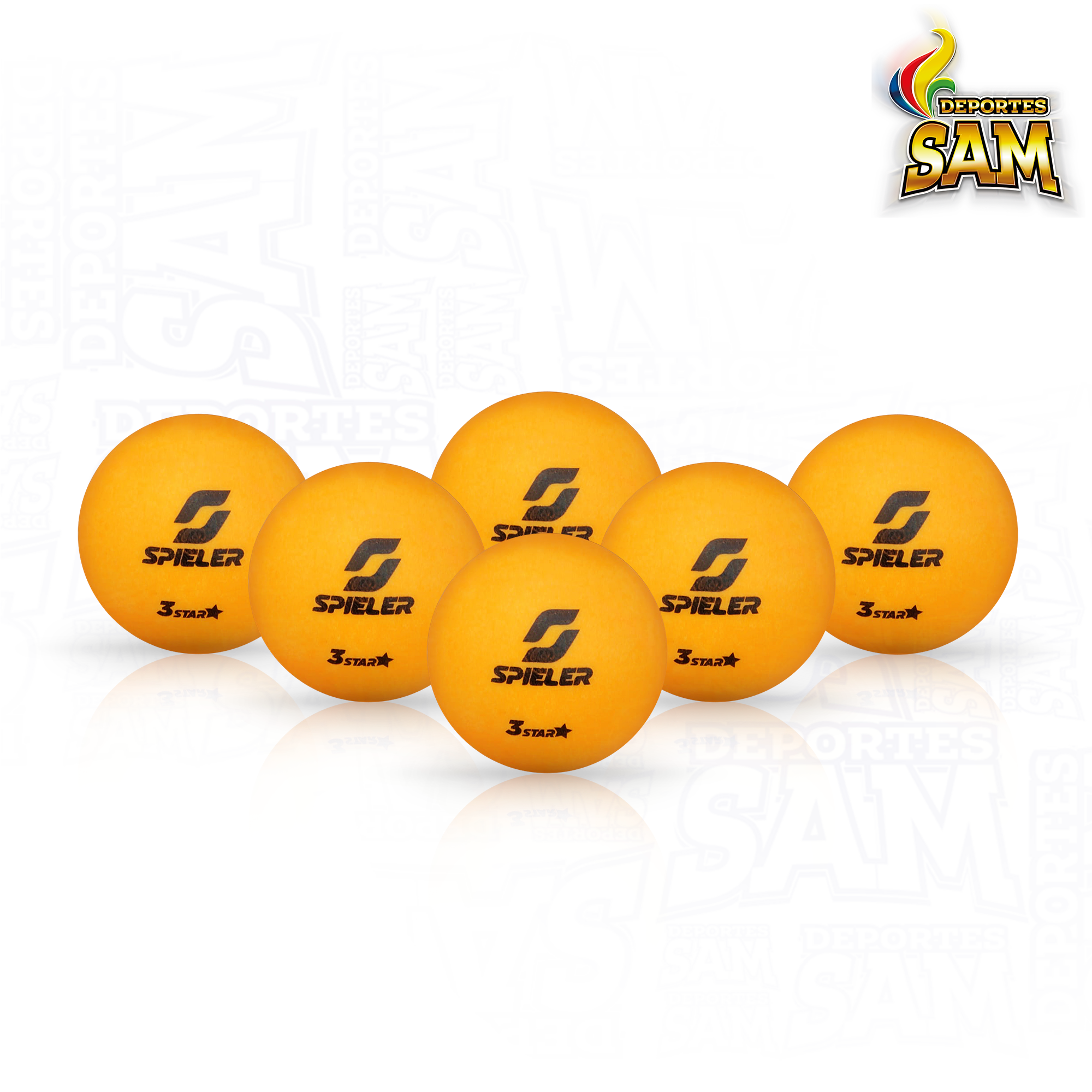 BOLA TENIS DE MESA SPIELER 3 ESTRELLAS X6