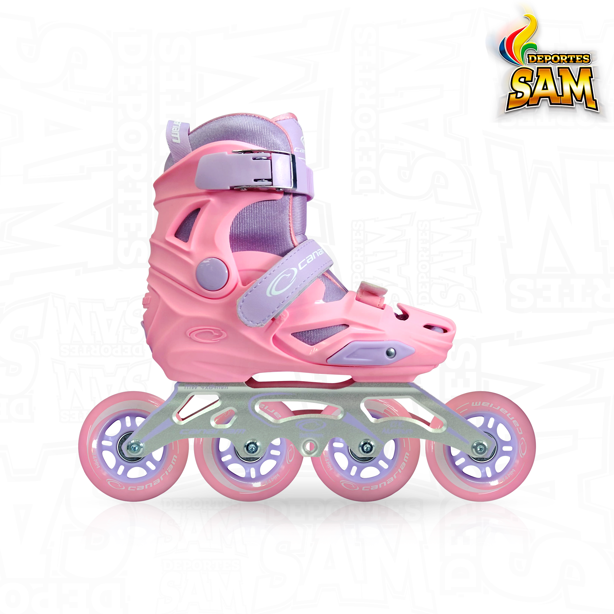 PATINES ROMAX ROSADO X LILA CANARIAM