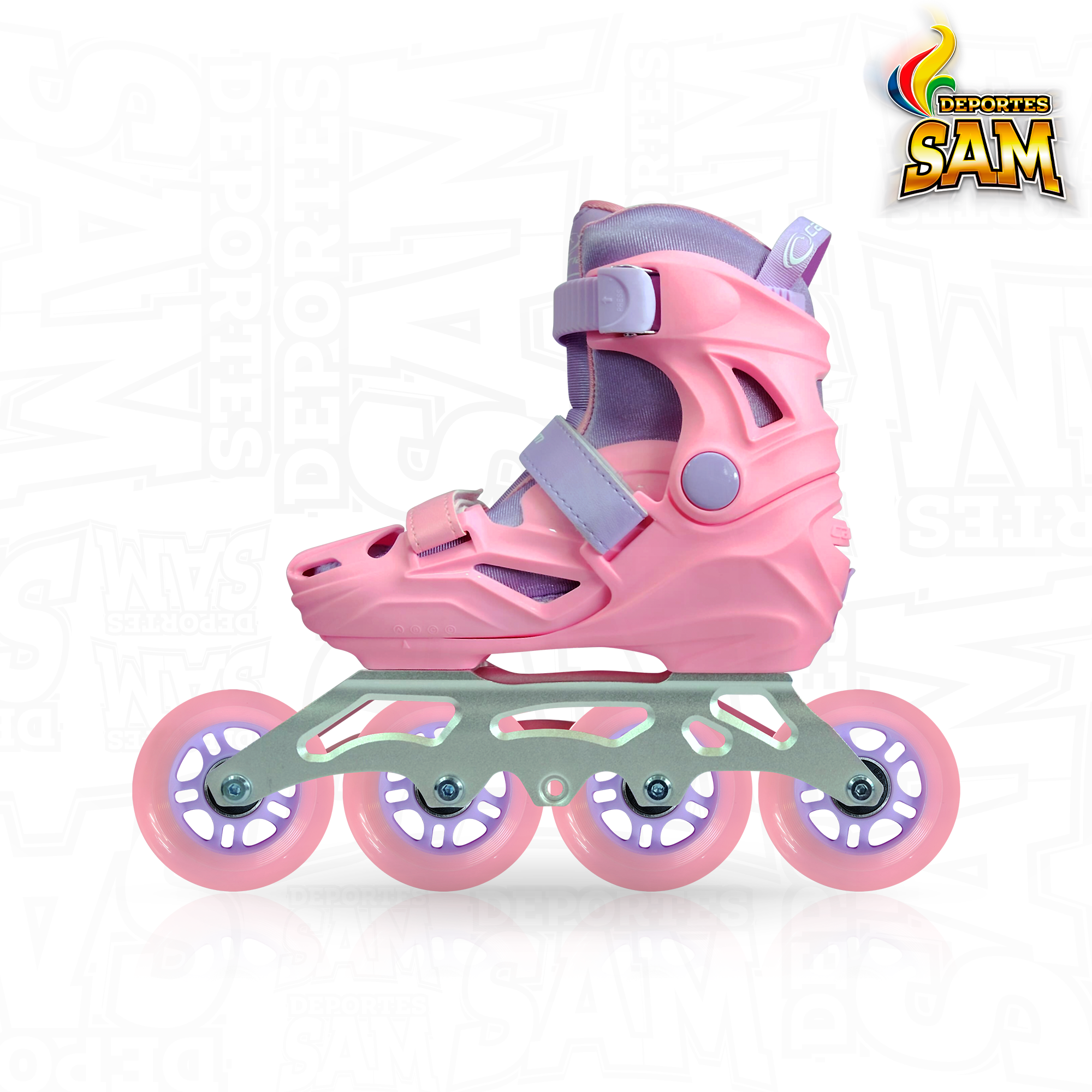 PATINES ROMAX ROSADO X LILA CANARIAM