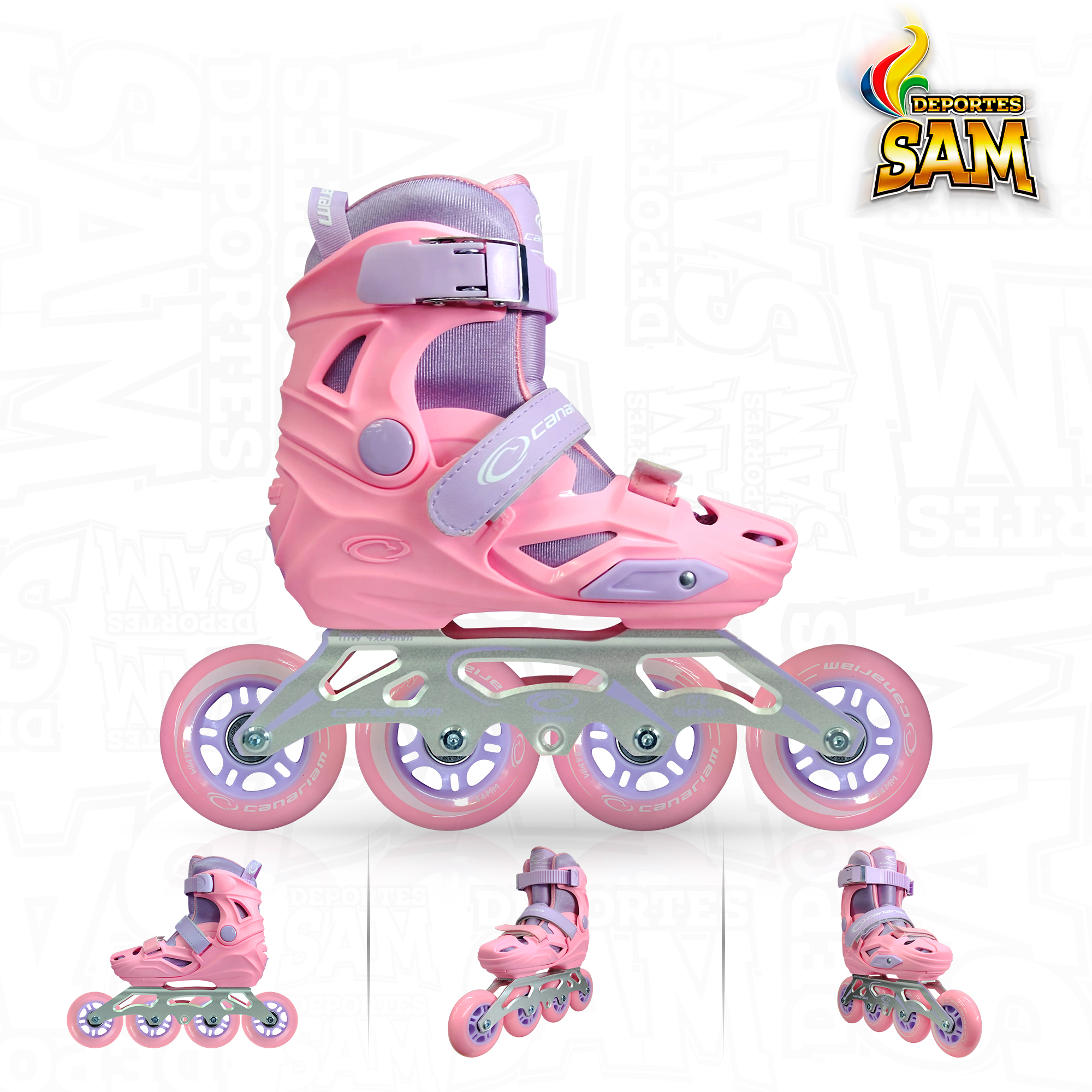 PATINES ROMAX ROSADO X LILA CANARIAM