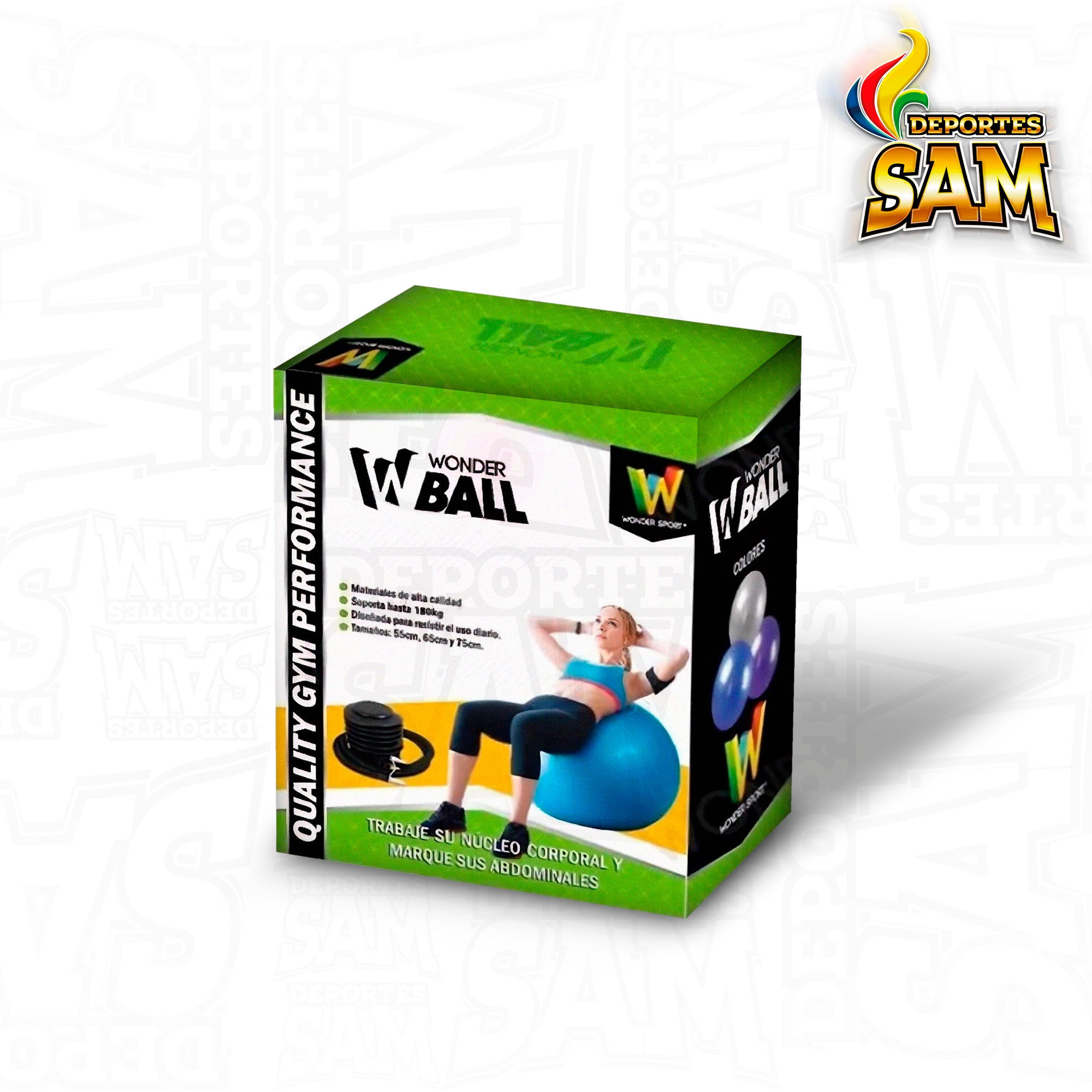 BALON PILATES GYM 55 WONDER CON INFLADOR