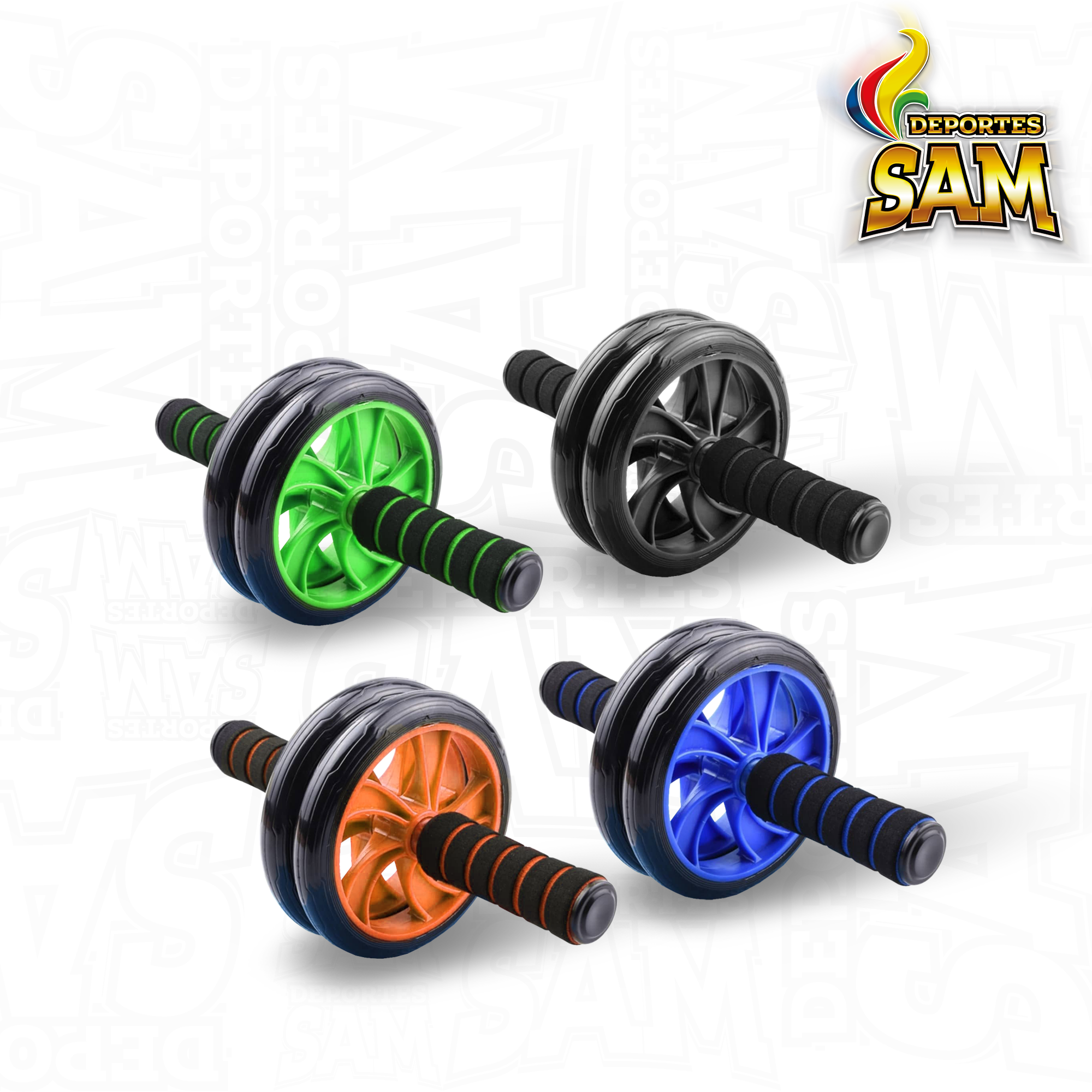 RUEDA ABDOMINAL COLORES DOBLE RUEDA WONDER