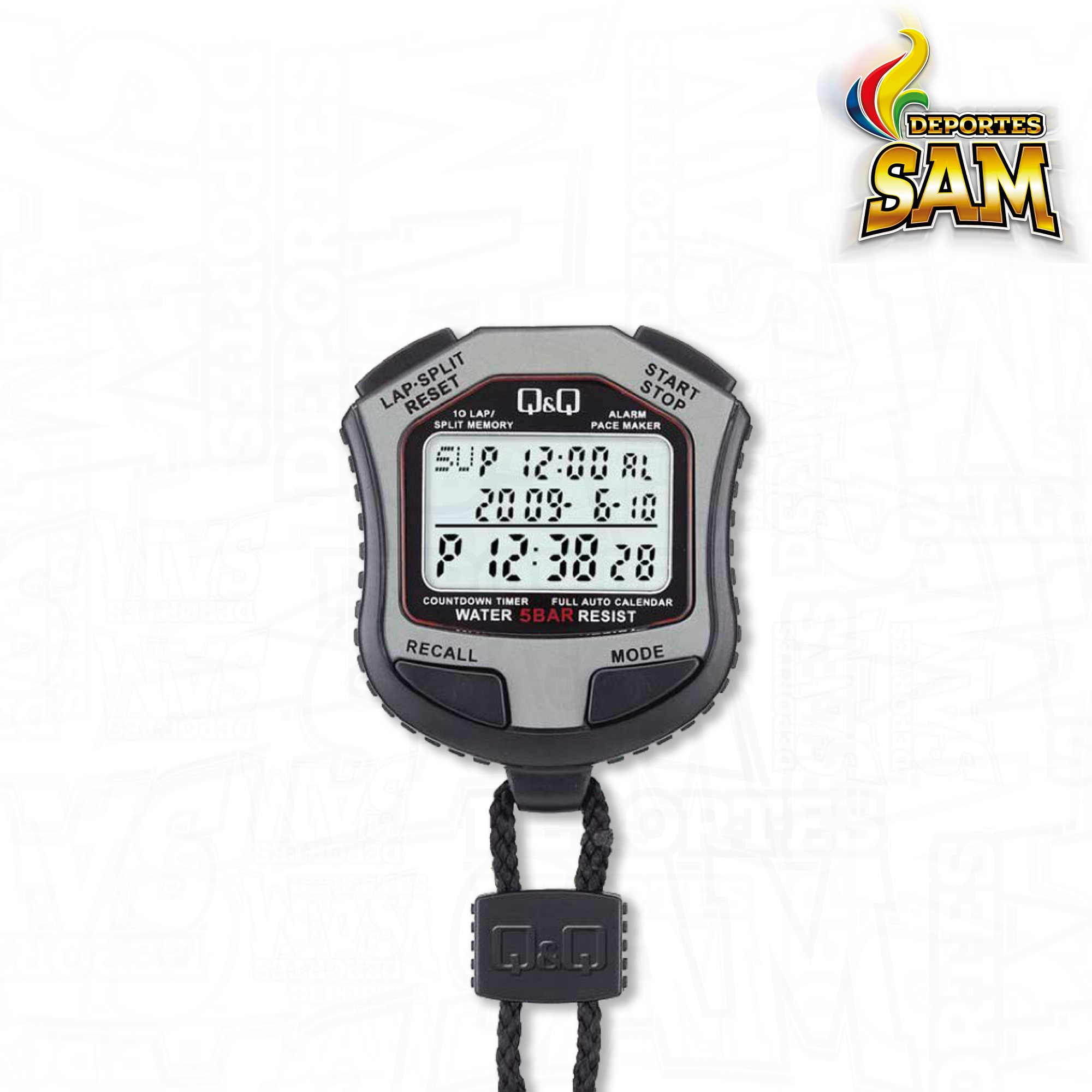 CRONOMETRO QYQ 10 LAP SPLIT MEMORY