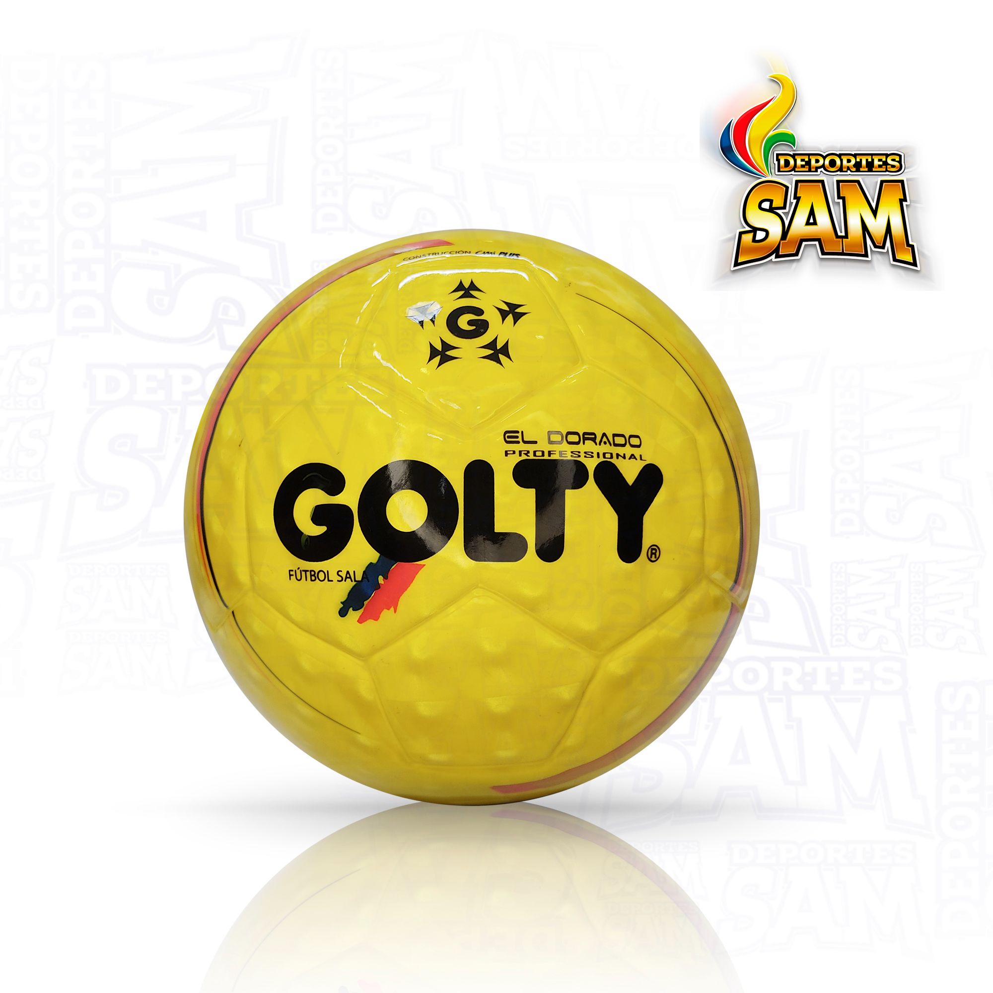 BALÓN FÚTBOLSALA DORADO PROFESIONAL 62-64 CM GOLTY