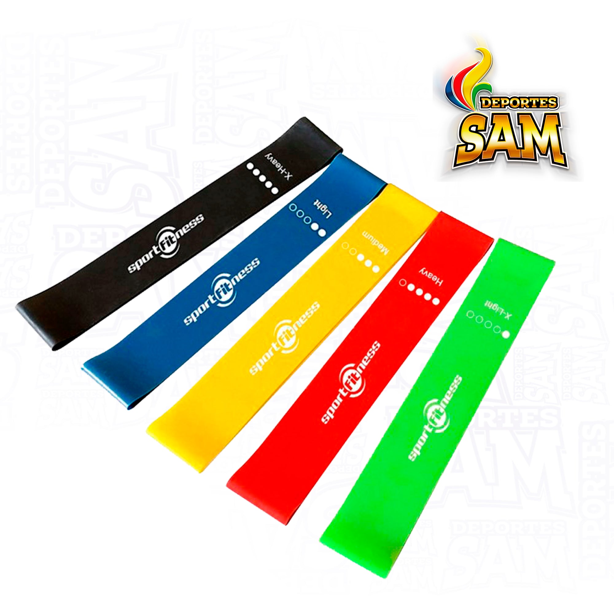 SET DE BANDAS PLANA PIERNA X 5 SPORTFITNESS