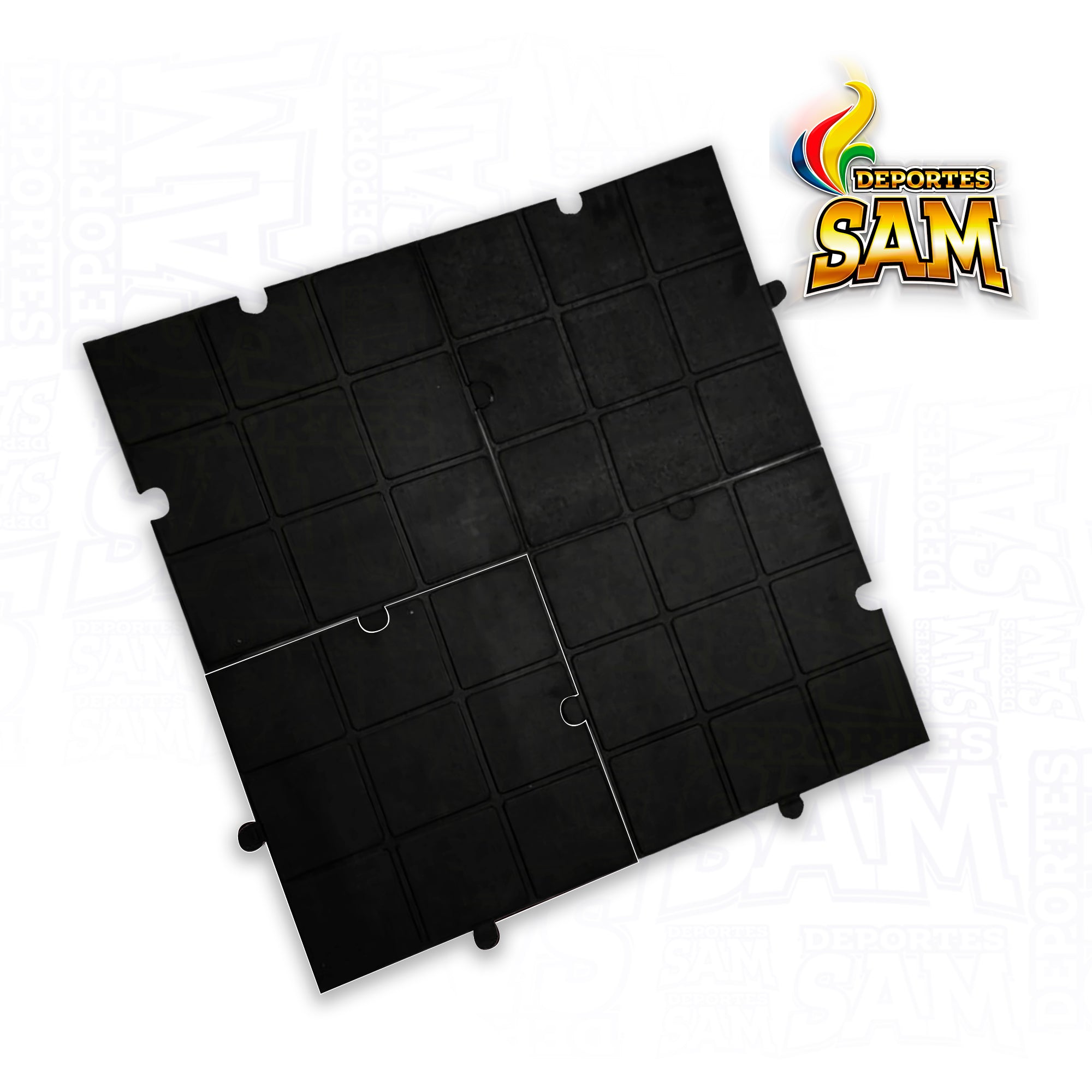 PISO DE CAUCHO 50 X 50 UNIDAD 1CM GROSOR